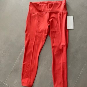 Lululemon coral crop pants
